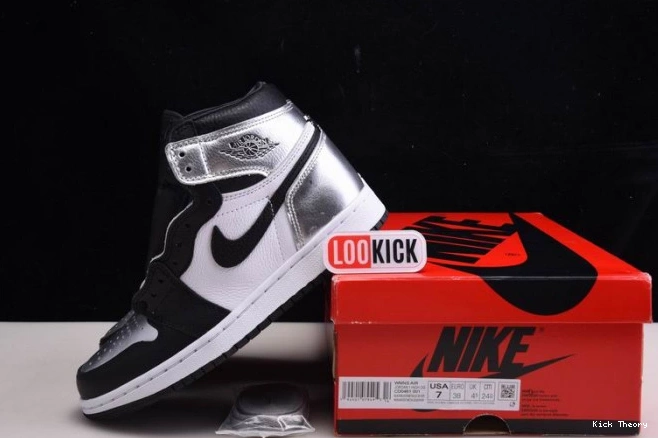 Kicktheory OG SILVER AIR JORDAN TOE 1 HIGH WMNS CD0461-001 0707